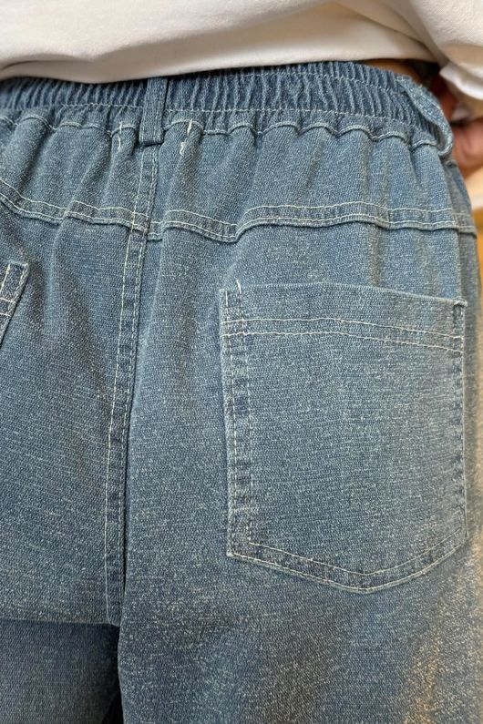 Jos Barrel Jean Washed Mid Denim /25=